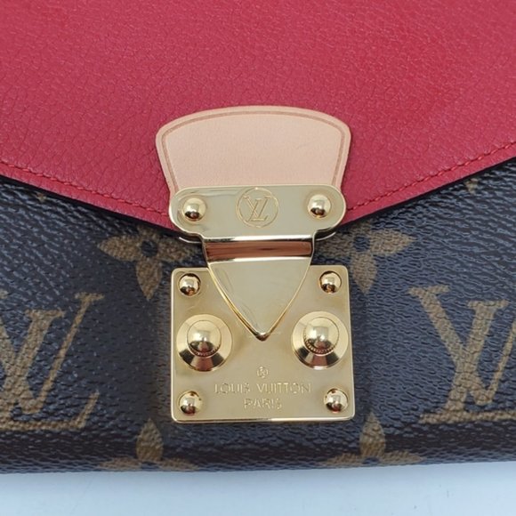 100% Auth Louis Vuitton Pallas Bifold Red Wallet - Picture 6 of 14